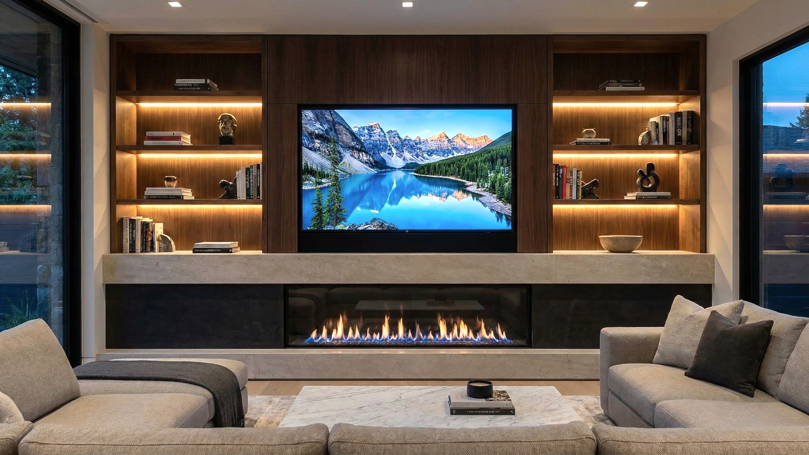 Salon Dekorasyonunda Şömine: TV Ünitesi ile Şömine Nasıl Kombinlenir?